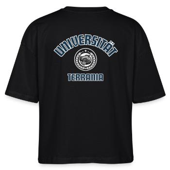 Universität Terrania - Stanley/Stella Frauen Boxy Bio-T-Shirt Nova - Schwarz - Hinten - Anna (173cm)