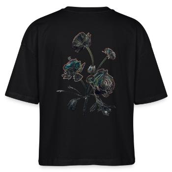 dark flower print - Stanley/Stella Frauen Boxy Bio-T-Shirt Nova - Schwarz - Hinten - Anna (173cm)