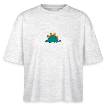 Stegosaurus - Stanley/Stella Frauen Boxy Bio-T-Shirt Nova - Weiß meliert - Vorne - Anna (173cm)
