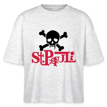 pauli01_2f - Stanley/Stella Frauen Boxy Bio-T-Shirt Nova - Weiß meliert - Vorne - Anna (173cm)