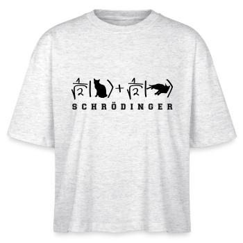 Geek Shirt: Schrödinger's Cat - T-shirt bio NOVA Stanley/Stella Femme - blanc chiné - Devant - Anna (173cm)