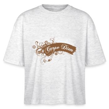 Carpe Diem de - Stanley/Stella Frauen Boxy Bio-T-Shirt Nova - Weiß meliert - Vorne - Anna (173cm)