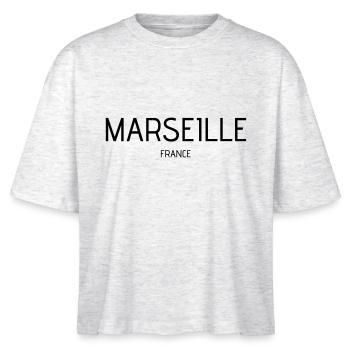 Marseille - Stanley/Stella Frauen Boxy Bio-T-Shirt Nova - Weiß meliert - Vorne - Anna (173cm)