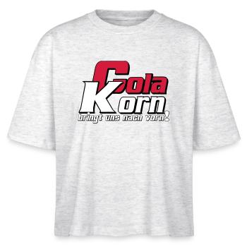 Korn , Party , Cola Korn bringt uns nach vorn(25) - Stanley/Stella Frauen Boxy Bio-T-Shirt Nova - Weiß meliert - Vorne - Anna (173cm)