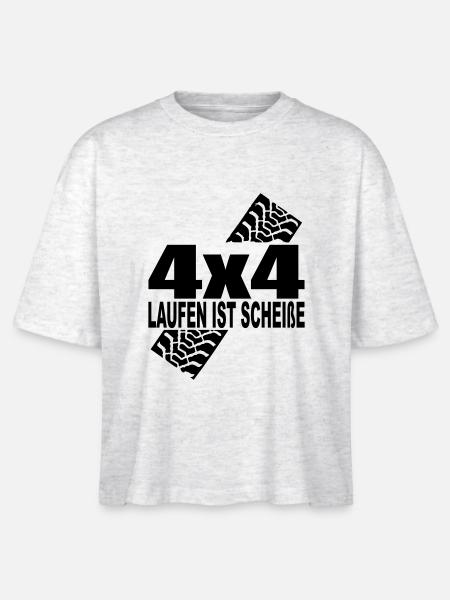 4x4 - Stanley/Stella Frauen Boxy Bio-T-Shirt Nova - Weiß meliert