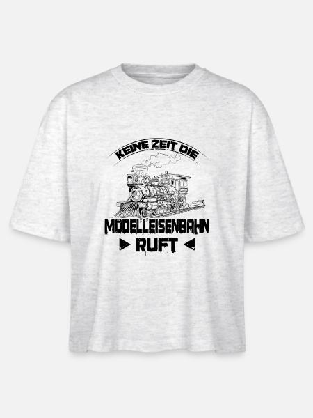 Modelleisenbahn - Stanley/Stella Frauen Boxy Bio-T-Shirt Nova - Weiß meliert