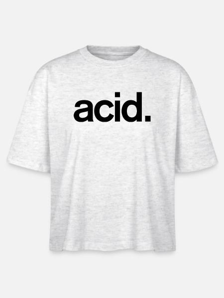 acid. - Stanley/Stella Frauen Boxy Bio-T-Shirt Nova - Weiß meliert