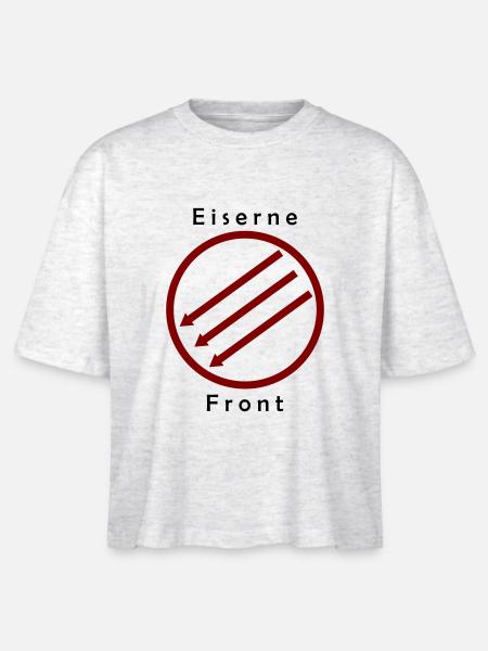 Eiserne Front - Drei Pfeile - Stanley/Stella Frauen Boxy Bio-T-Shirt Nova - Weiß meliert