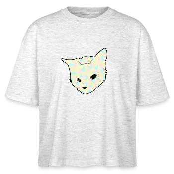 Opalcat curieux - T-shirt bio NOVA Stanley/Stella Femme - blanc chiné - Devant - Anna (173cm)