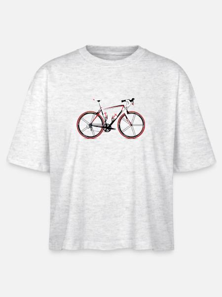 Rennrad - Stanley/Stella Frauen Boxy Bio-T-Shirt Nova - Weiß meliert