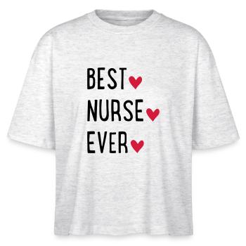 Infirmière - T-shirt bio NOVA Stanley/Stella Femme - blanc chiné - Devant - Anna (173cm)
