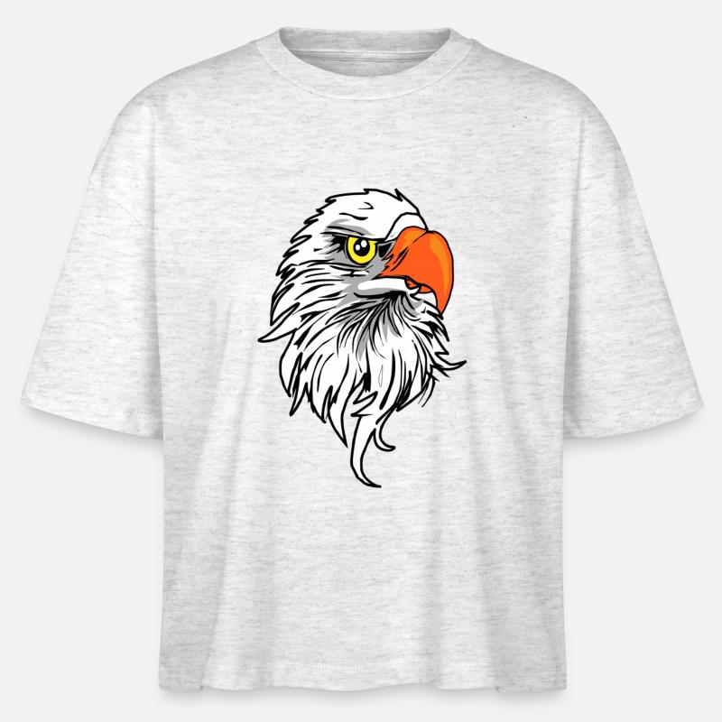 Eagle comic - Stanley/Stella Nova Women’s Boxy Organic T-Shirt - heather white