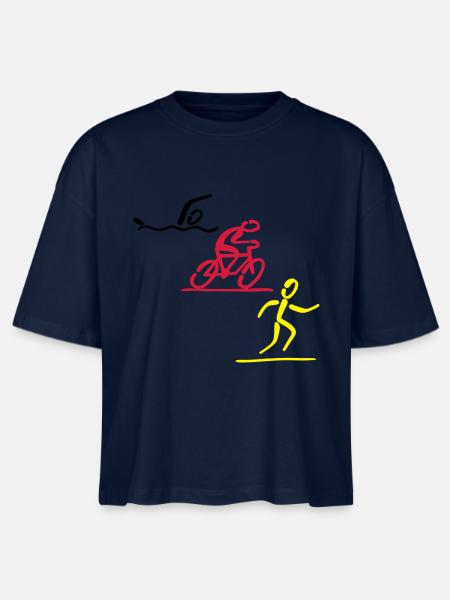 Triathlon - Stanley/Stella Frauen Boxy Bio-T-Shirt Nova - Navy