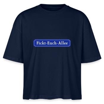 Fickt-Euch-Allee (dh) - Stanley/Stella Frauen Boxy Bio-T-Shirt Nova - Navy - Vorne - Anna (173cm)