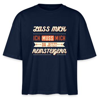 Lass mich - Stanley/Stella Frauen Boxy Bio-T-Shirt Nova - Navy - Vorne - Anna (173cm)
