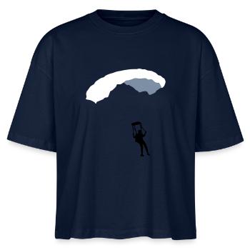 fallschirm_3c - Stanley/Stella Nova Women’s Boxy Organic T-Shirt - navy - Front - Anna (173cm)