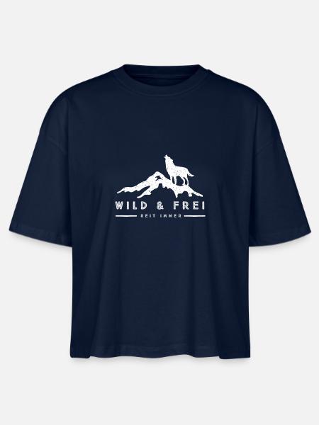 Wild & Frei - Stanley/Stella Frauen Boxy Bio-T-Shirt Nova - Navy