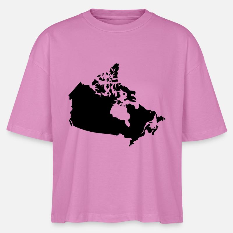 Canada Canada Map - Stanley/Stella Nova Women’s Boxy Organic T-Shirt - pink