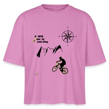 E MTB Berge - Stanley/Stella Frauen Boxy Bio-T-Shirt Nova - Pink - Vorne