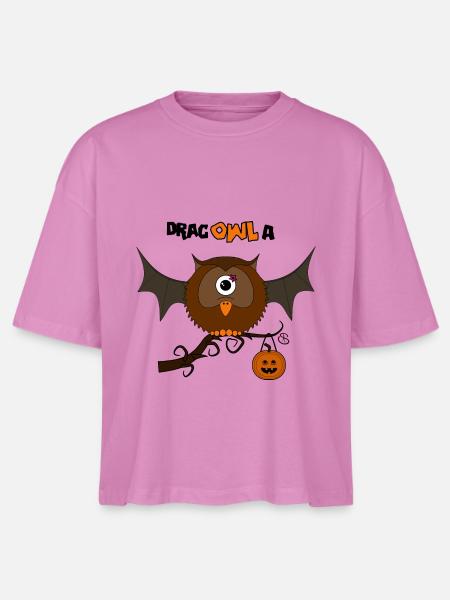 Drac owl a - Stanley/Stella Frauen Boxy Bio-T-Shirt Nova - Pink