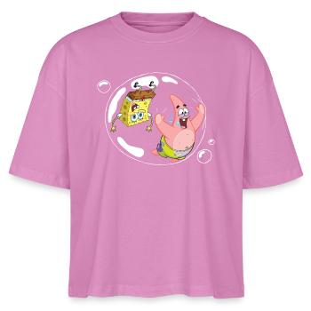 Spongebob Schwammkopf Mit Patrick In Einer Blase - Stanley/Stella Frauen Boxy Bio-T-Shirt Nova - Pink - Vorne