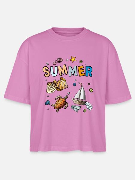 Summer Holiday - Stanley/Stella Frauen Boxy Bio-T-Shirt Nova - Pink