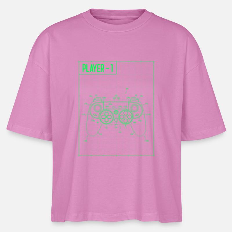 Player1 Blueprint Controller Neon - Stanley/Stella Nova Women’s Boxy Organic T-Shirt - pink