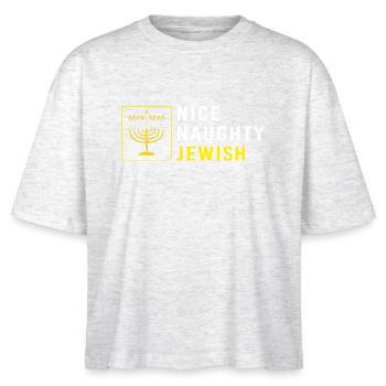 Hanukah Hanukkah Chanukkah - Stanley/Stella Nova Women’s Boxy Organic T-Shirt - heather white - Front - Anna (173cm)