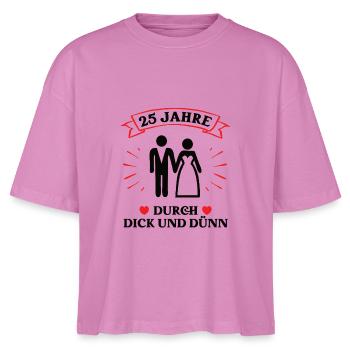 25 Jahre Ehe Verheiratet 25. Hochzeitstag - Stanley/Stella Frauen Boxy Bio-T-Shirt Nova - Pink - Vorne