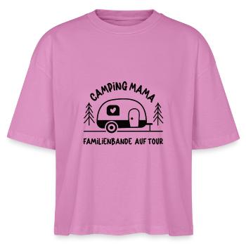 Camping Mama Familienbande auf Tour Campingurlaub - Stanley/Stella Frauen Boxy Bio-T-Shirt Nova - Pink - Vorne