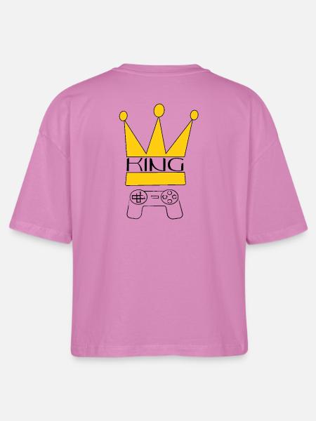 King of zocken - Stanley/Stella Frauen Boxy Bio-T-Shirt Nova - Pink