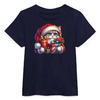 Noël chat - T-shirt bébé bio Stanley/Stella - blanc - Devant