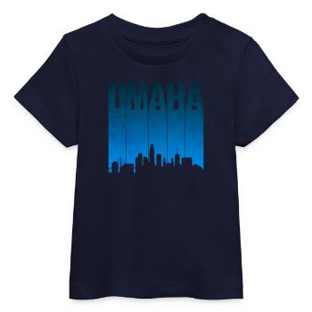 Omaha Skyline Blue Gradient - Baby Organic T-shirt by Stanley/Stella - white - Front