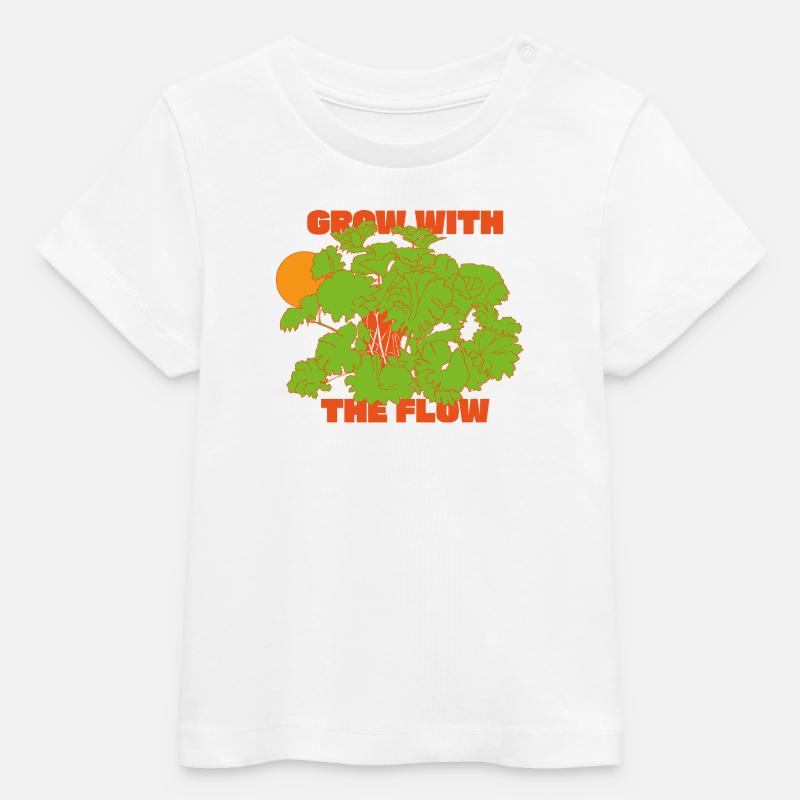 Évoluez avec l’instruction Flow - T-shirt bébé bio Stanley/Stella - blanc