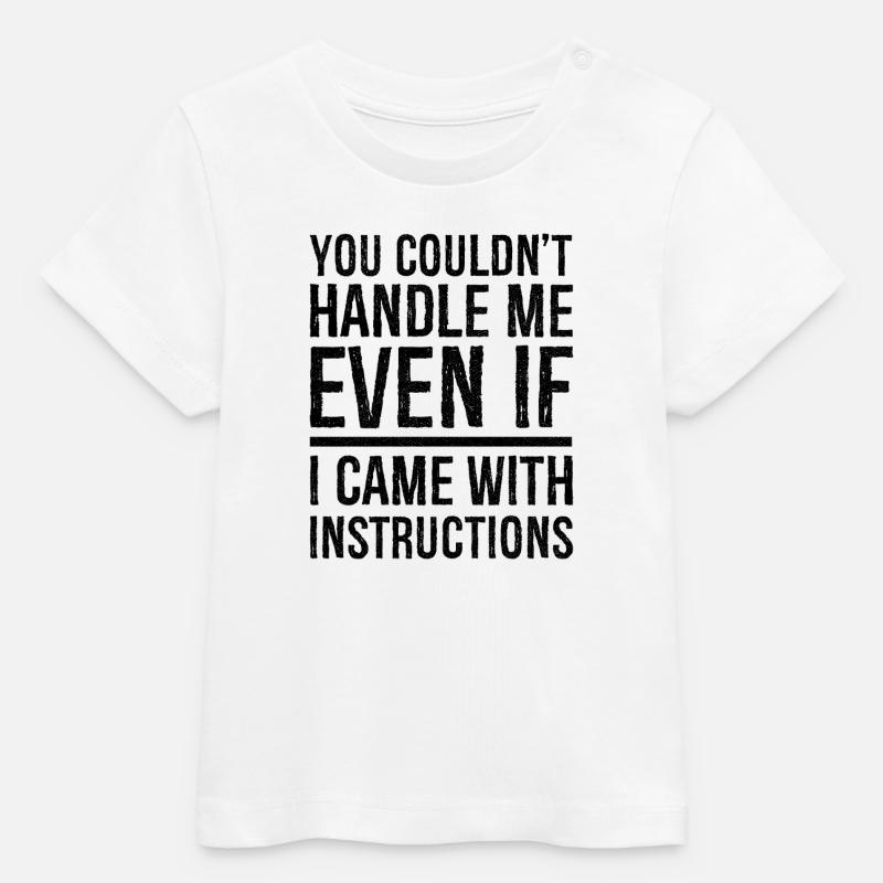 tu ne pourrais pas, même si je venais avec des instructions - T-shirt bébé bio Stanley/Stella - blanc