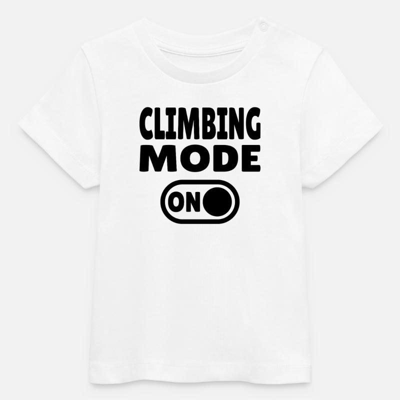 Modalità di arrampicata ON – Stile Boulder e Kletter - T-shirt neonato bio di Stanley/Stella - bianco