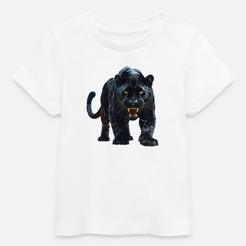 Panthère - T-shirt bébé bio Stanley/Stella - blanc
