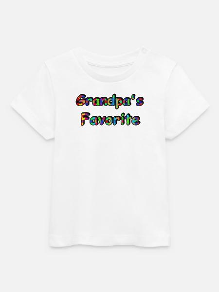 Grandpa's Favorite – Cute Baby & Toddler Design - Baby Organic T-shirt by Stanley/Stella - white