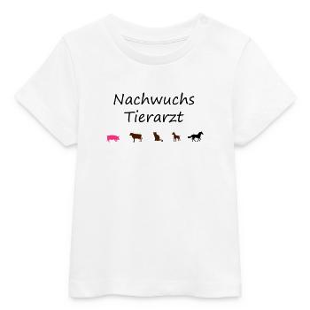Nachwuchs Tierarzt - Baby Organic T-Shirt Baby Creator von Stanley/Stella - Weiß - Vorne
