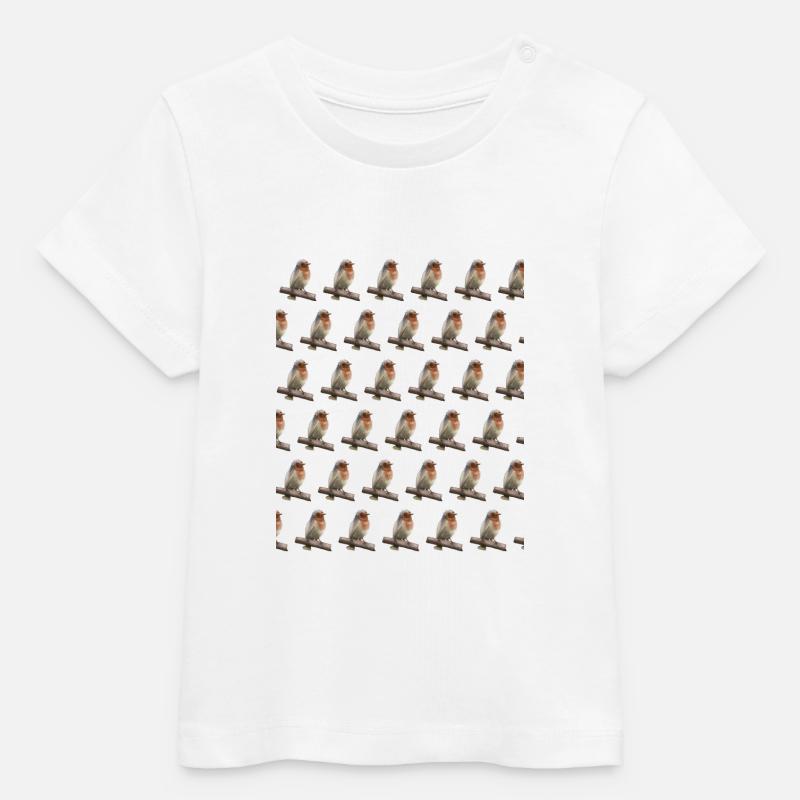 Robin Bird Friend Cadeau - T-shirt bébé bio Stanley/Stella - blanc
