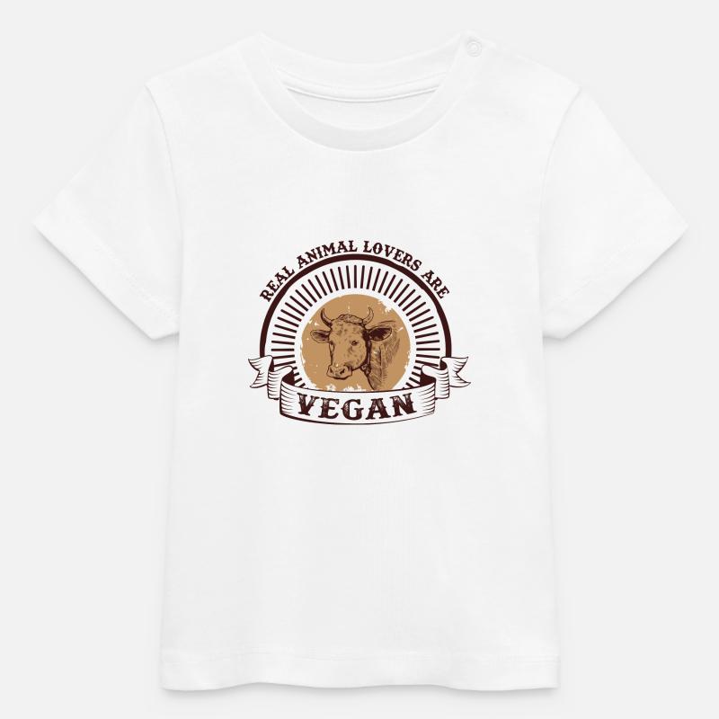Idée de cadeau de végétarien végétarien - T-shirt bébé bio Stanley/Stella - blanc