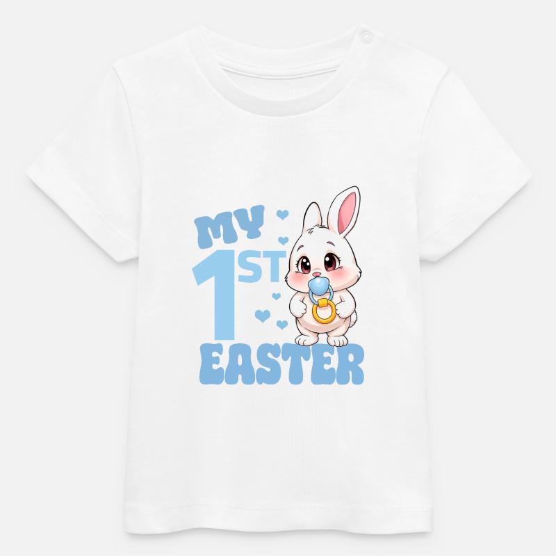 Mon premier bébé de Pâques - T-shirt bébé bio Stanley/Stella - blanc