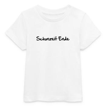 schonzeit_ende - Baby Organic T-Shirt Baby Creator von Stanley/Stella - Weiß - Vorne