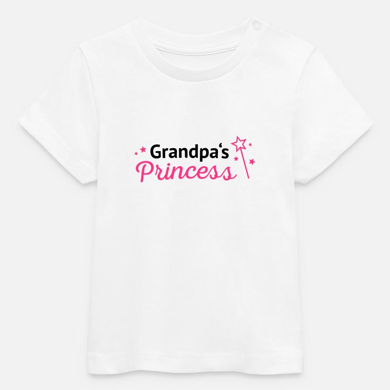 Grandpas princess - T-shirt bébé bio Stanley/Stella - blanc