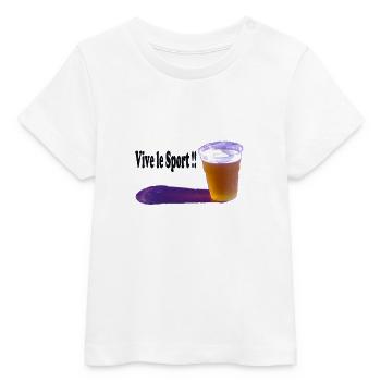 sport - T-shirt bébé bio Stanley/Stella - blanc - Devant