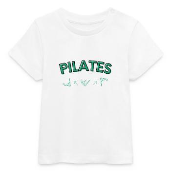 Pilates Verschiedene Positionen - Baby Organic T-Shirt Baby Creator von Stanley/Stella - Weiß - Vorne
