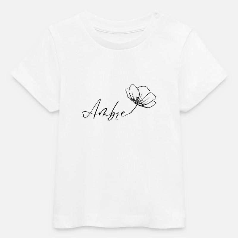 Ambre - T-shirt bébé bio Stanley/Stella - blanc