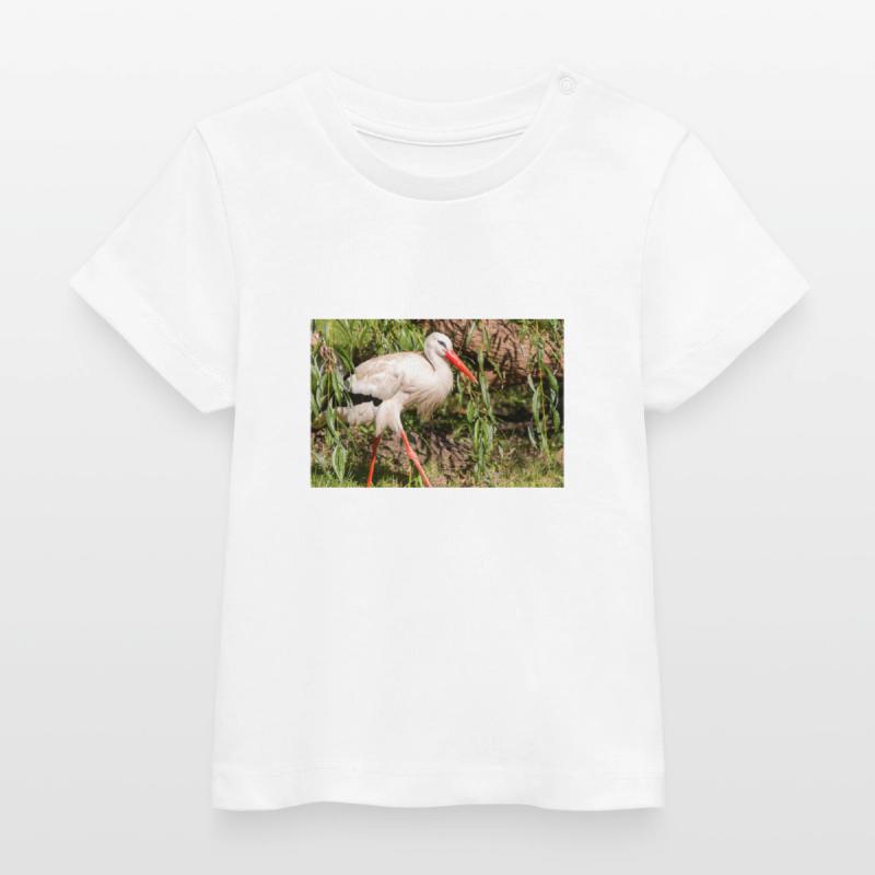 Weißstorch oder Klapperstorch Baby Organic T-Shirt Baby Creator von Stanley/Stella