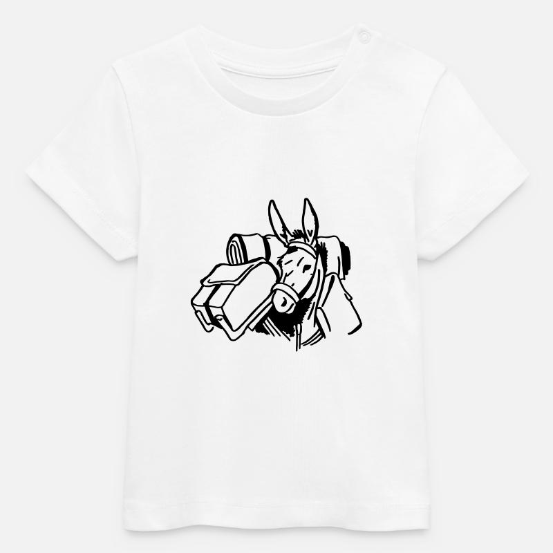 âne bâté - T-shirt bébé bio Stanley/Stella - blanc