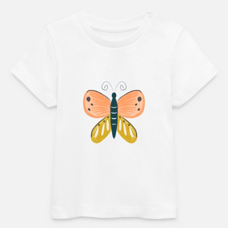 Papillon - T-shirt bébé bio Stanley/Stella - blanc